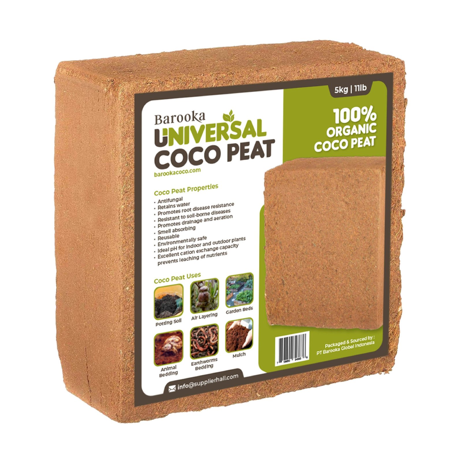 Cocopeat block Manufacture from Indonesia